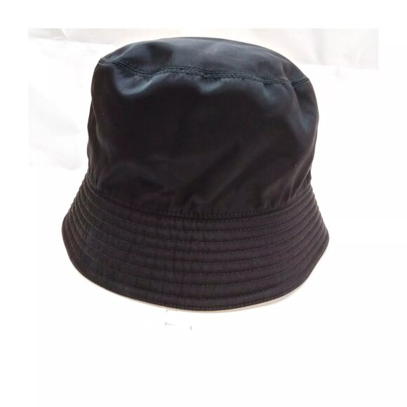 $1095 Authentic PRADA Made in ITALY Unisex Black Bucket Hats SZ.M / 58cm main image 6